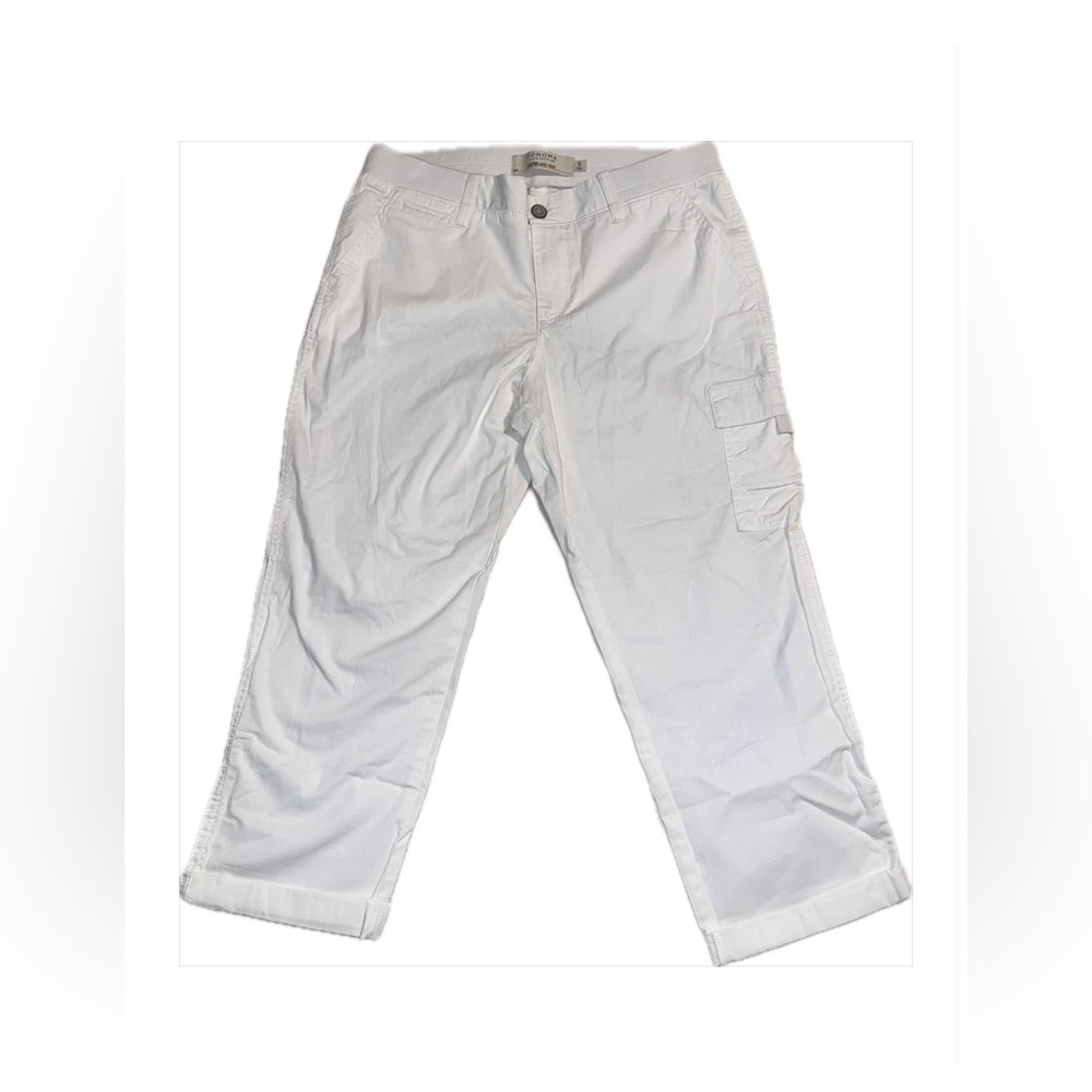 Sonoma Fit Lifestyle White Mid Rise Capri Pants